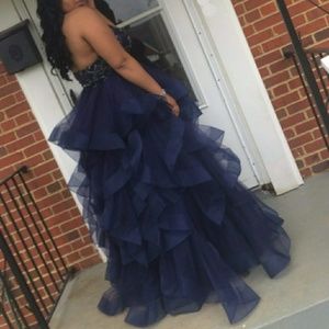 Navy blue prom dress